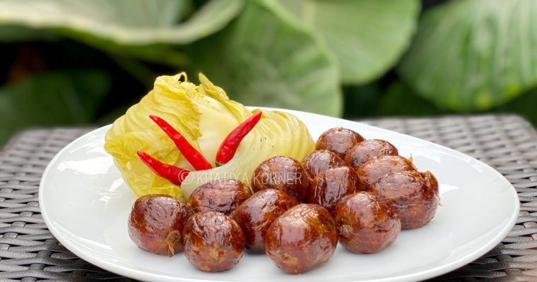 Cambodian Beef Sausage (KwaKo ខ្វាគោ| TwaKo ត្វាគោ) Bite Size