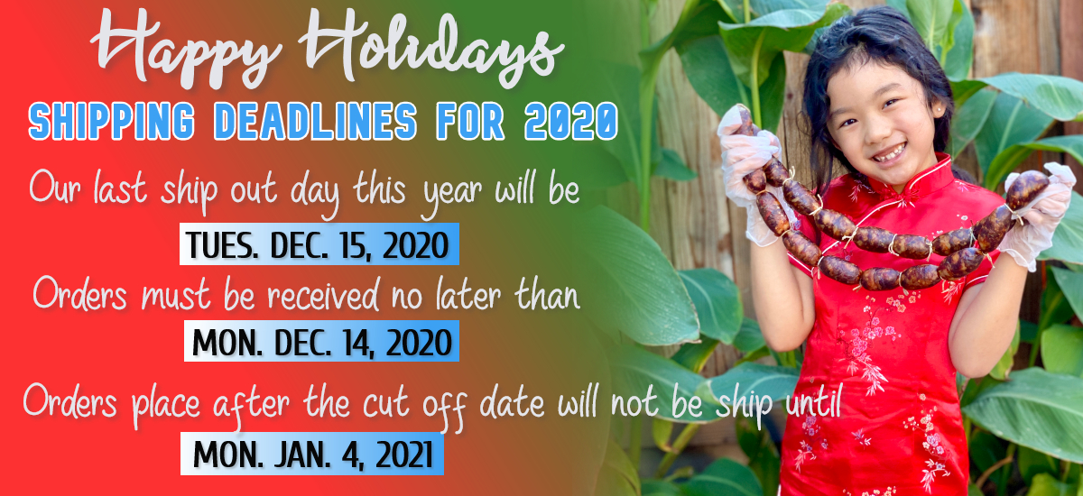 2020 Shipping Deadline